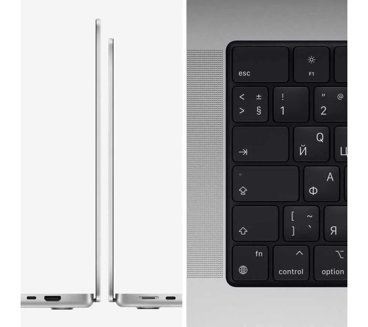 Apple MacBook Pro 16 (M1 Pro) 10‑core CPU and 16‑core GPU, 512GB Silver MK1E3RU/A (Ростест)
